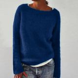 Long Sleeve Solid Color Knits Sweater GBLH-2536#