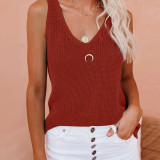 Solid Color Fashion Camisole Knits Tank Top GBLH-223#