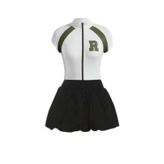Print Zipper Sleeveless T Shirt Skirt Suit YUEM-110180