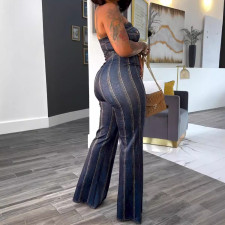 Wrap Chest Loose Wide Leg Jumpsuit NY-10898
