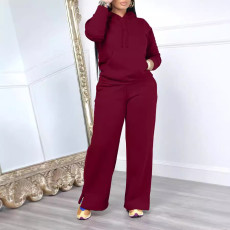 Long Sleeve Sweatshirt Hooded Two Piece Pants Set MK-3208