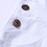 Men's Plus Size Denim Solid Color Back Pants Jumpsuit GDMY-1936