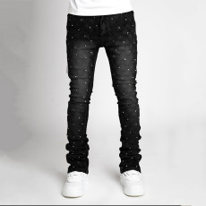Men's Pearl Denim Stacking Straight Jeans GDMY-3038
