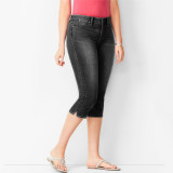 Plus Size Fashion Washed Slim 7-point Jeans GDMY-kv0197