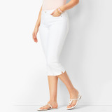 Plus Size Fashion Washed Slim 7-point Jeans GDMY-kv0197