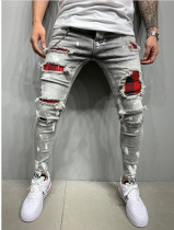 Men's Slim Washed Holes Pencil Jeans GDMY-1993
