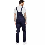 Men's Plus Size Denim Solid Color Back Pants Jumpsuit GDMY-1936