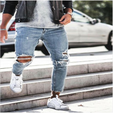 Men's Fashion Denim Holes Tight Jeans GDMY-1903