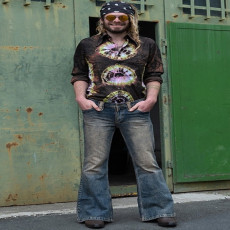 Men's Fashion Vintage High Waist Flare Jean GDMY-2009
