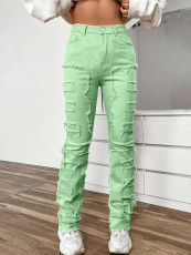 Rubbed Side Stacked Straight Jean GDMY-CK3018
