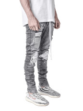 Men's Washed Holes Slim Denim Jeans GDMY-2013