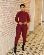 Long Sleeve Knits Slim Two Piece Pants Set TK-TK6341