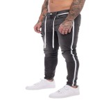 Men's Plus Size Fashion Denim Holes Slim Patchwork Jeans GDMY-1922