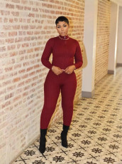 Long Sleeve Knits Slim Two Piece Pants Set TK-TK6341