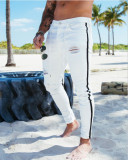 Men's Plus Size Fashion Denim Holes Slim Patchwork Jeans GDMY-1922