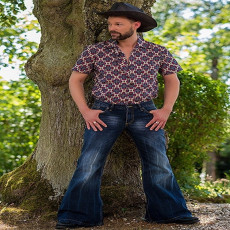Men's Plus Size Punky Vintage Denim Flares Pant GDMY-2011