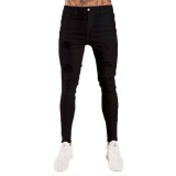 Men's Plus Size Holes High Waist Tight Jeans GDMY-1022