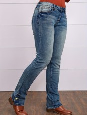 Fashion Embroidered Slim Straight Jeans GDMY-3006