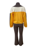 Hooded Zipper Sweatshirt Slim Split Pants Set LSD-LD2263