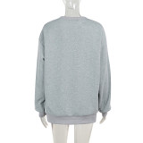 Long Sleeve Loose Sweatshirt Tight Shorts Fashion Casual Suit FL-JY24386MHO