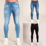 Men's Solid Color Wased Pencil Jeans GDMY-1957