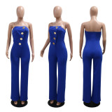 Irregular Wrap Chest Loose Jumpsuit CYA-901466