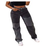 Contrast Color Patchwork Casual Jeans GDMY-2002