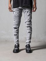 Men's Denim Holes Washed Tight Jeans GDMY-MGDD38