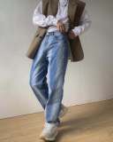 Men's Denim Washed Straight Jeans GDMY-1301