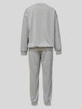 Solid Color Long Sleeve Sport Two Piece Pants Set MIL-T086 
