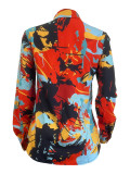 Casual Print Long Sleeve Shirt QODY-Y6051