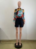 Casual Print Long Sleeve Shirt QODY-Y6051