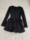 Long Sleeve Square Neck Mini Dress LSD-LD2241