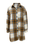 Plaid Cardigan Long Thin Jacket LSD-2265