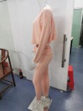 Long Sleeve Solid Color Sweater Two PIece Pants Set GBLH-3119#
