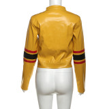 Contrast Color Embroidered Shorts Jackets XEF-54784