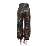Camouflage Print Lantern Loose Drawstring Pants LSD-LD2278