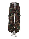 Camouflage Print Lantern Loose Drawstring Pants LSD-LD2278