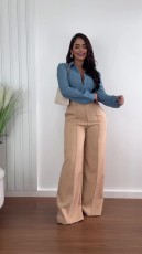 Casual Loose Solid Color Straight Pants QOUY-6046