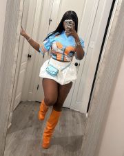 Sport Mesh Print Loose T Shirt YUEM-220241
