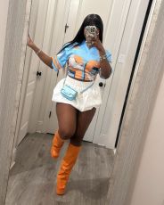 Sport Mesh Print Loose T Shirt YUEM-220241