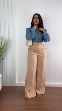 Casual Loose Solid Color Straight Pants QOUY-6046