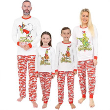 Christmas Print Pajamas Parent-Child Family Suit GSGS-0695