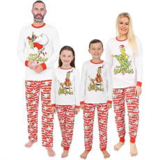 Christmas Print Pajamas Parent-Child Family Suit GSGS-0695