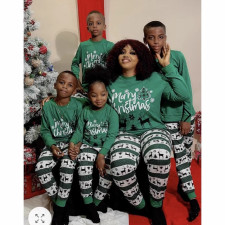 Christmas Letter Print Pyjamas Parent-Child sUIT GSGS-0705