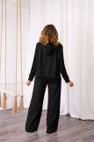 Solid Color Loose Hooded Two Piece Pants Set BLX-93004
