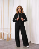 Solid Color Loose Hooded Two Piece Pants Set BLX-93004