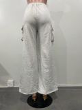 Casual Solid Color Loose Straight Pant OLYF-6157