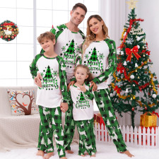 Christmas Print Plaid Patchwork Loungewear Parent-child Set GFTM-JJF32-889