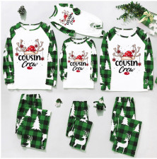 Christmas Plaid Patchwork Printed Homewear Parent-Child Set GFTM-JJF-2221